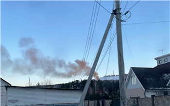 В Красноярске в районе Сопки сгорел дачный дом