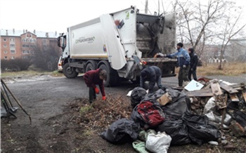 В Красноярске более 4 000 тонн собранного в майские праздники мусора отправили на полигон