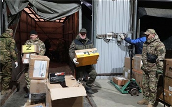 Собранный в Красноярске гуманитарный груз получили бойцы СВО на приграничной территории
