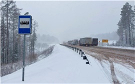 Трассы Красноярска и всего края засыпало снегом (видео)