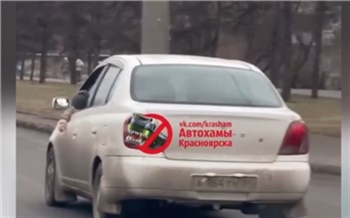 Красноярского водителя оштрафовали за то, что из окна машины высунулся ребенок