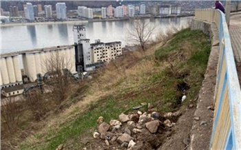 Мэрия: опасный сползающий склон в красноярском Студгородке укрепят в этом году