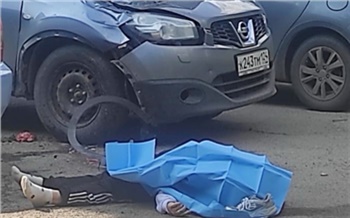 В Красноярске женщина упала с 14 этажа дома на машину