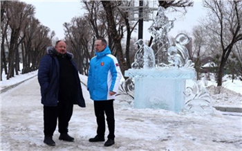 Ледовый городок в краснояркой Покровке проверили на безопасность после потепления