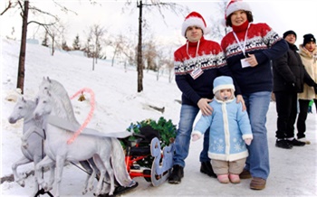 В Красноярске прошел семейный Парад санок