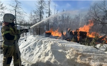 Пожар произошел на турбазе в Норильске