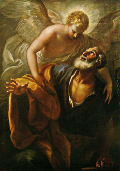 Ангел освобождает Апостола Петра из темницы, Антонио Маринетти, прозванный Кьодзотто