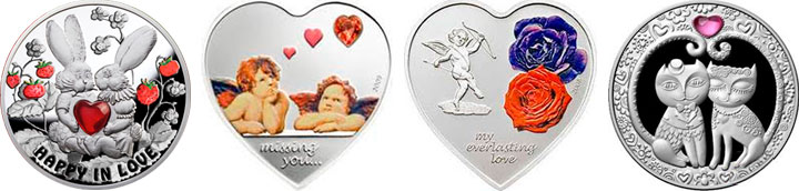 Банк «Кедр» ко Дню всех влюбленных предложил новую коллекцию драгоценных монет