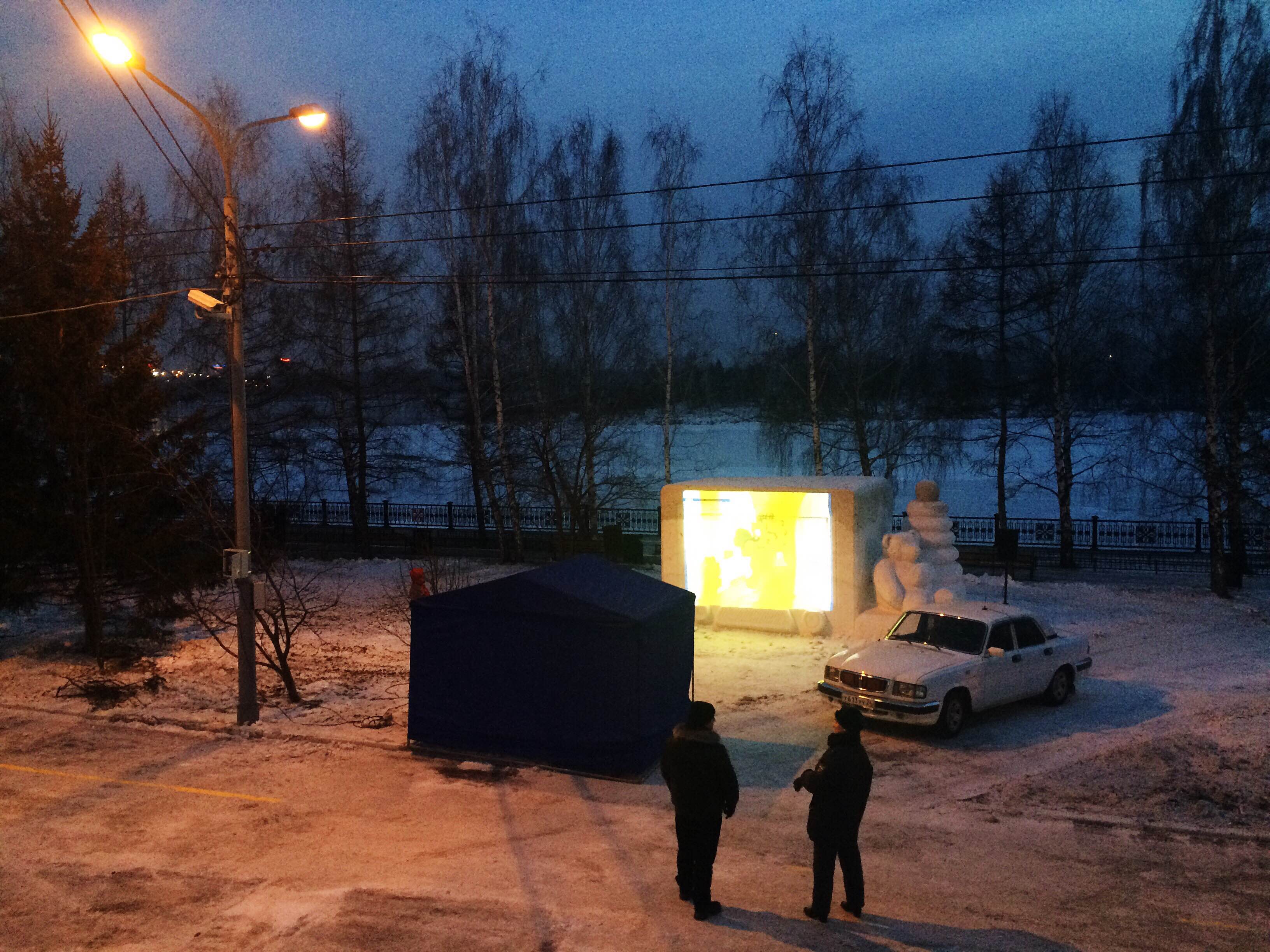 На набережной Красноярска открывается ледовый кинотеатр