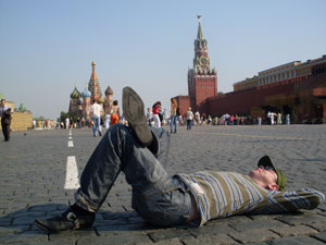 Деня Чирков на Красной Площади