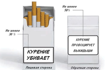 Упаковки сигарет