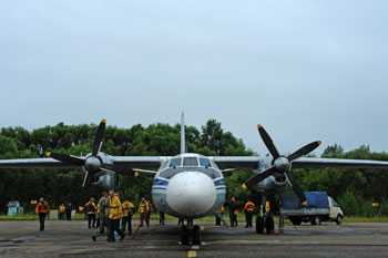 Ан-24 со специалистами авиалесоохраны