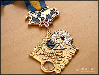медаль чемпионата мира по греко-римской борьбе среди ветеранов