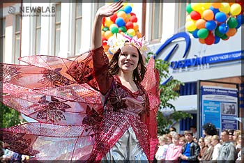 На карнавале, посвященном празднованию 379-летия Красноярска