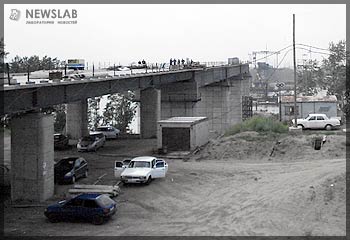 Осмотр место строительства автомобильного моста через Енисей в обход Красноярска 