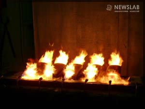 Фото: Процесс обжига золота