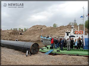 Фото: Строительная площадка нового дюкерного перехода водозабора о. Татышев.