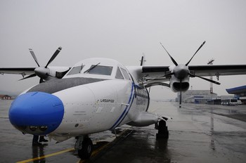 Чешский самолет L-410 UVPE-20 в аэропорту Красноярска