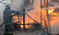 Пожар  в частном  жилом доме по ул. Промышленная, д. 1