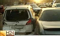 Массовая авария на Партизана Железняка
