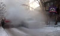 Возгорание автомобиля на ул. Киренского