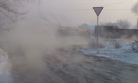 Потоп на улице в частном секторе красноярской Николаевки