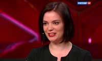 Красноярская телеведущая Яна Махнач в ток-шоу «Прямой эфир»