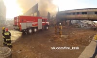 Пожар в мебельном цехе на ул. Томской
