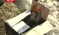 Коробку с сомнительным виски нашел красноярец около гаража