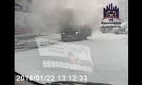 Возгорание автомобиля на ул. Партизана Железняка