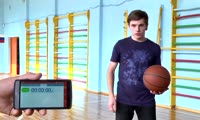 Рекорд России по наибольшему количество обращений баскетбольного мяча вокруг талии
