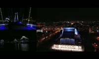 Динамическая подсветка на Вантовом мосту и БКЗ