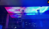 В Красноярске запустили свето-динамическую подсветку на Стрелке