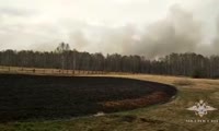Пожары, возникшие из-за поджогов травы Красноярском крае