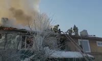 Пожар в поселке Октябрьский Богучанского района