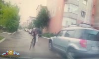 В Красноярске ребенок на велосипеде из-за невнимательности получил ушибы в ДТП