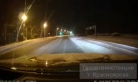 Авария на дороге в сторону красноярского Академгородка