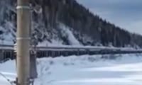 Спуск лавин в Кузнецком Алатау