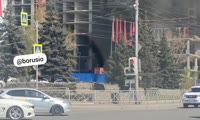 Пожар на стройке на Партизана Железняка