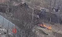 Момент начала пожара в Железногорске