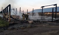 Тушение пожара в поселке Элита Емельяновского района 