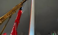 Установка самого высокого в России флагштока   на Николаевской сопке  