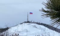 Церемония  открытия самого высокого флагштока с российским триколором в Красноярске 