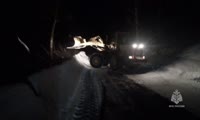 Очистка дороги от сошедшего снега 
