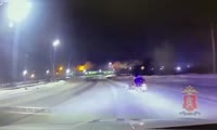 Погоня за  нетрезвым водителем снегохода в Ачинске 