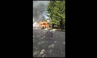 Пожар в Ценральном парке Красноярска