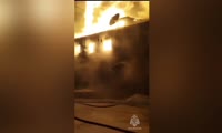 Пожар в деревянном доме в Усть-Илимске 