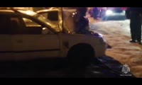 Сгоревшее авто в Красноярске 