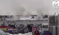 Пожар на заводе Zelen в Красноярске