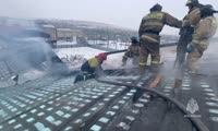 Пожар на заводе Zelen в Красноярске